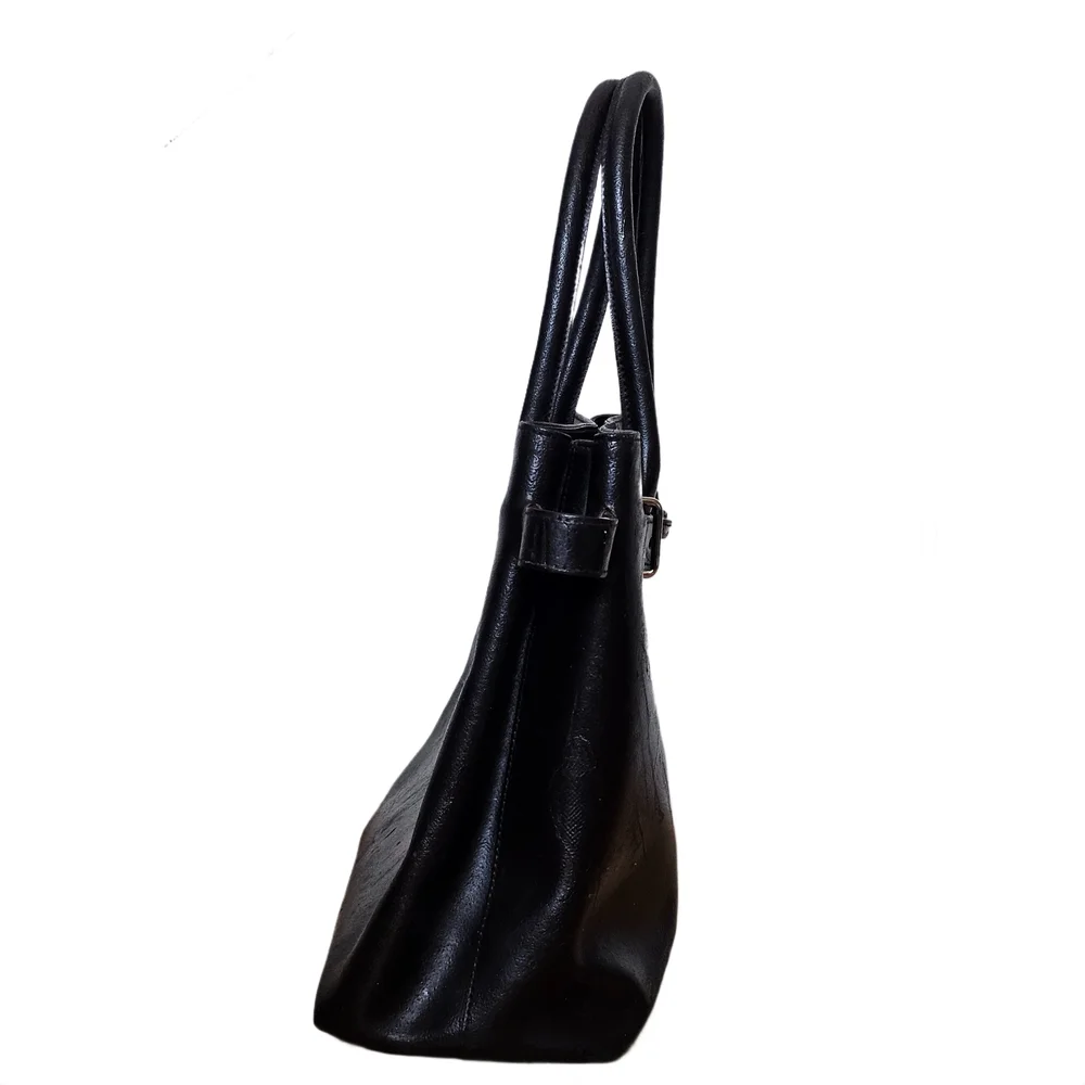 Furla Black Leather Tote – Distressed & Still Stunning - Picture 11 of 16